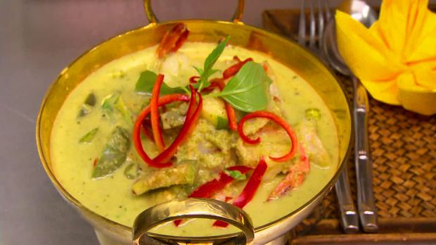 Grunes Thai Curry Mit Garnelen