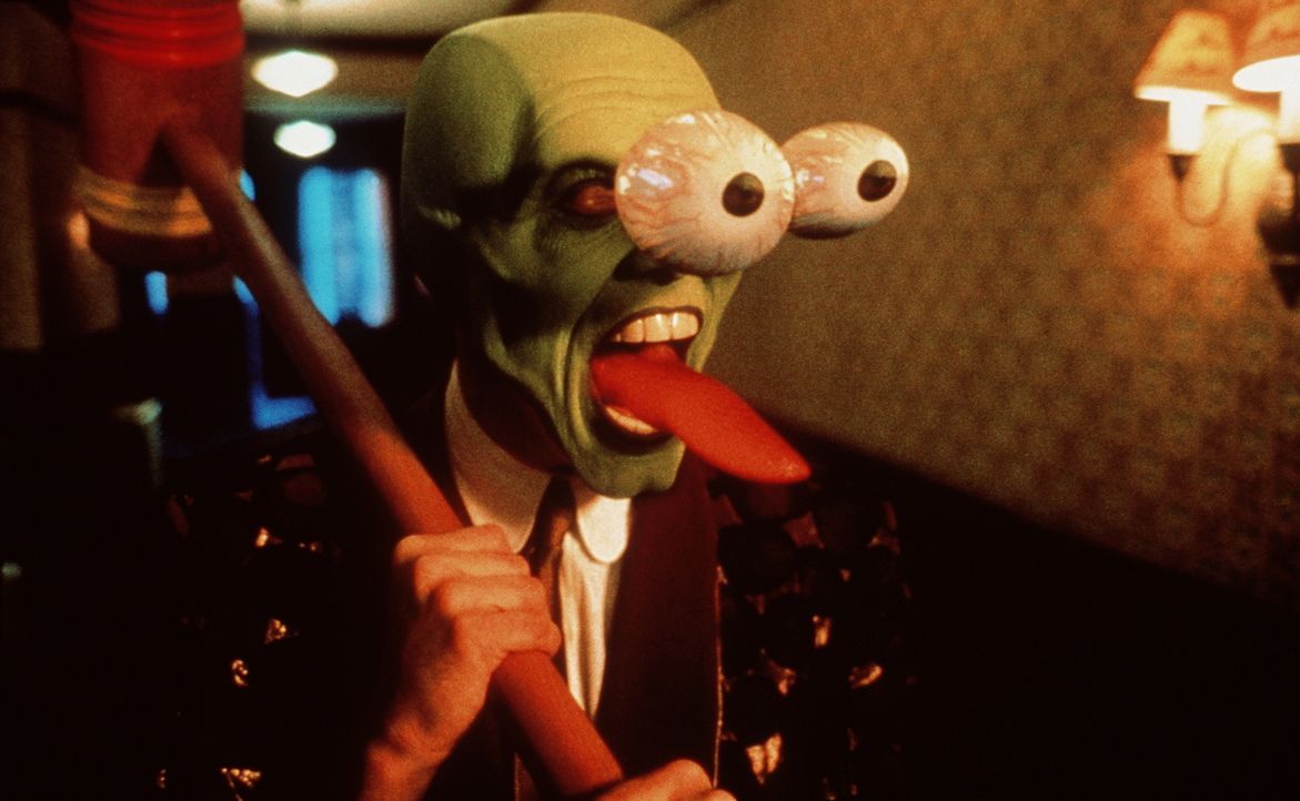 Von Null auf Held: Mittels einer rätselhaften Maske verwandelt sich der ungeschickte Bankangestellte Stanley (Jim Carrey) in einen grüngesichtigen "... - Bildquelle: New Line Cinema