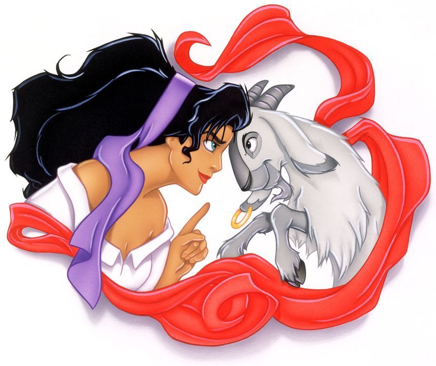 Mit ihrer überaus klugen Ziege Djali teilt  Esmeralda Freude und Leid ... - Bildquelle: The Walt Disney Company