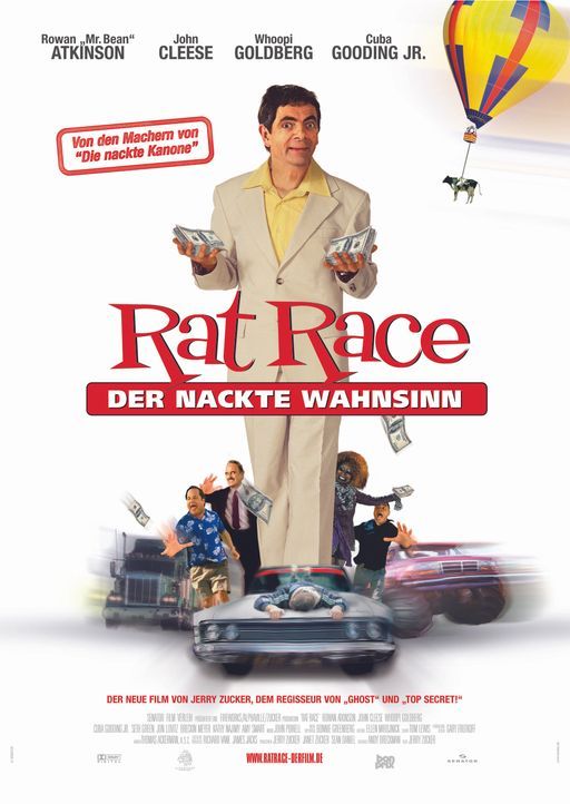 Rat Race - Plakatmotiv: (v.l.n.r.) Jon Lovitz, John Cleese, Rowan Atkinson, Whoopi Goldberg und Cuba Gooding Jr. ... - Bildquelle: Senator Film