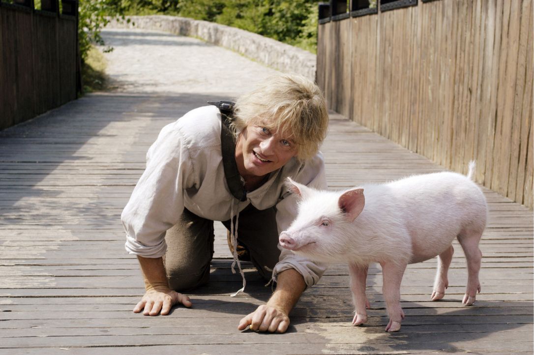 Das Schwein ist bald Siegfrieds (Tom Gerhardt) einziger Freund, denn durch seine Stärke passieren oft Missgeschicke, unter denen zumeist die Dorfbe... - Bildquelle: Constantin Film