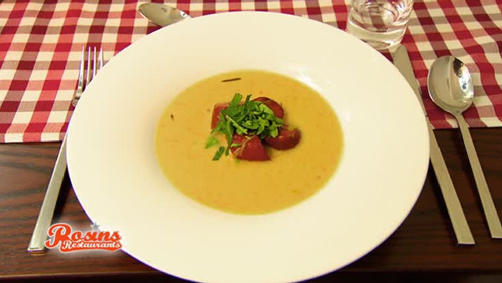 Rezept: Kartoffelsuppe mit Cabanossi von Frank Rosin