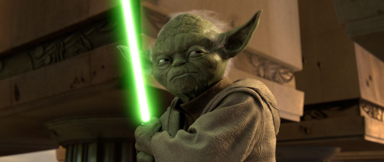 In der Senatshalle von Coruscant fordert Yoda den Imperator zum Duell heraus ... - Bildquelle: Lucasfilm Ltd. & TM. All Rights Reserved.