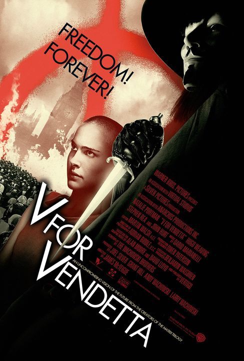 Vendetta (Hugo Weaving, r.) ist ein maskierter Freiheitskämpfer, der im Kampf gegen einen autoritären Staat seine persönliche Rache verfolgt und gle... - Bildquelle: Warner Bros. Pictures