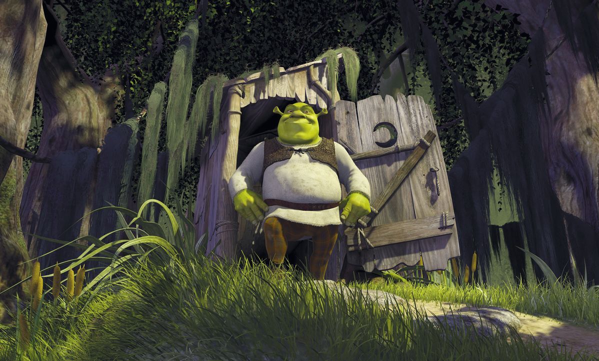 Es war einmal in einem dunklen Sumpf. Dort lebte ein hässliches grünes Monster: Shrek, der Oger ... - Bildquelle: TM &   2001 DreamWorks L.L.C.