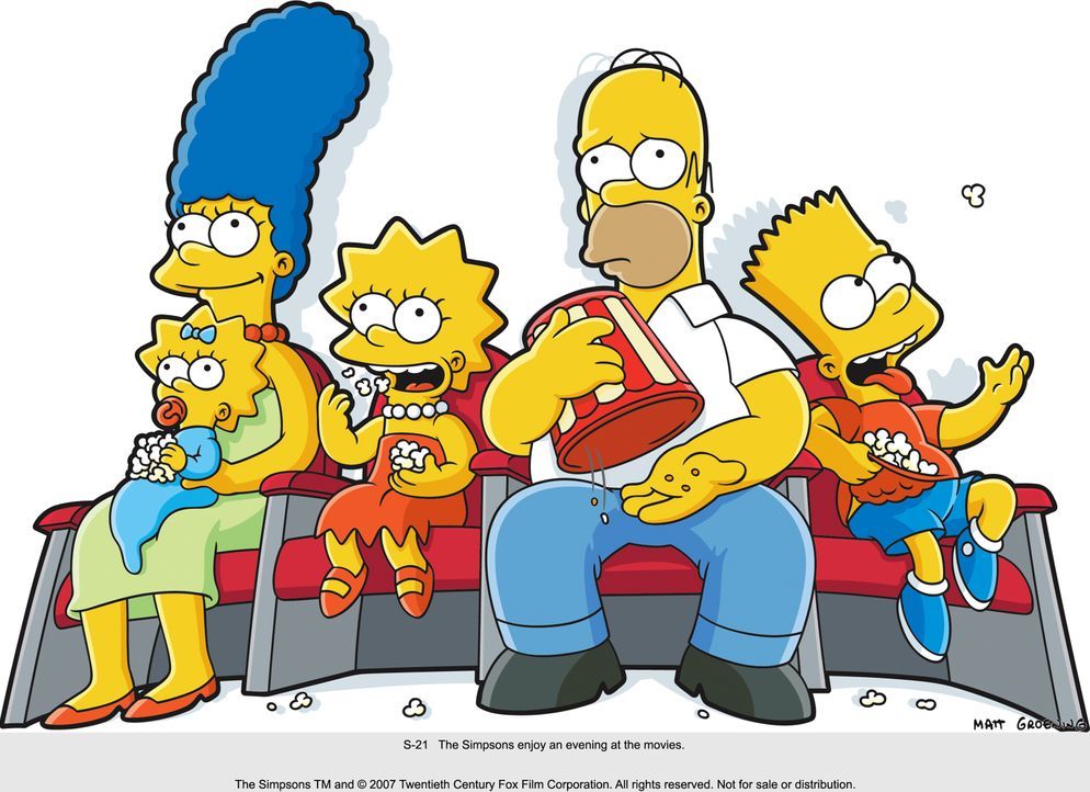 Familie Simpson gönnt sich mal wieder einen Kinobesuch ... - Bildquelle: 2007 Twentieth Century Fox Film Corporation