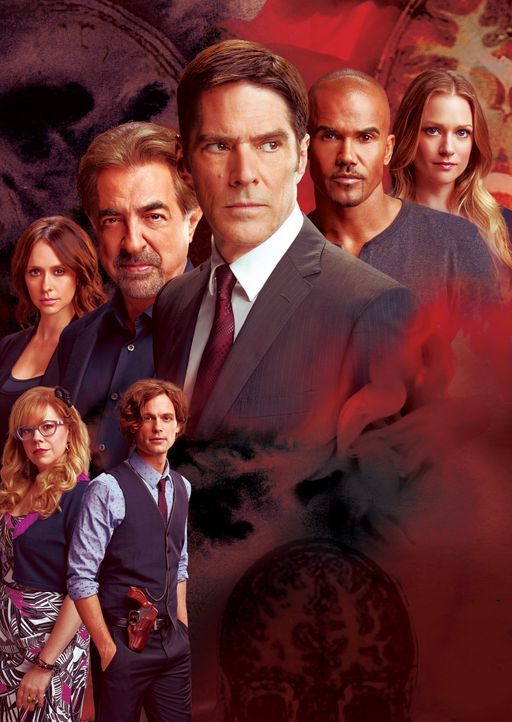 (10. Staffel) - Criminal Minds: Reid (Matthew Gray Gubler, vorne r.), Derek (Shemar Moore, 2.v.r.), Hotch (Thomas Gibson, M.), Rossi (Joe Mantegna,... - Bildquelle: ABC Studios