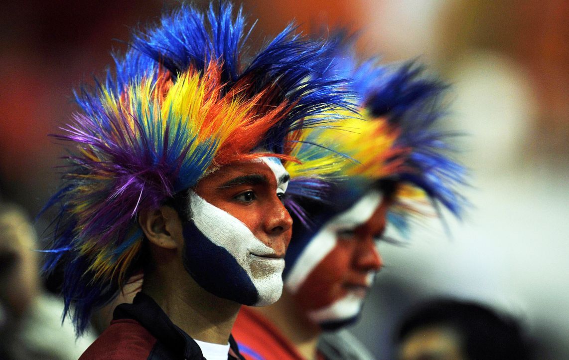 Hairstyling á la costa-ricanischer Fußballfans - Bildquelle: AFP