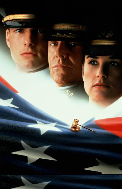 Lt. Daniel Kaffees (Tom Cruise, l.) und Lt. Cmdr. JoAnne Galloways (Demi Moore, r.) Ermittlungen führen bis zu Col. Nathan R. Jessep (Jack Nicholso... - Bildquelle: Columbia Pictures