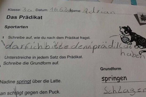 Die 10 Witzigsten Schulerantworten Aus Klassenarbeiten