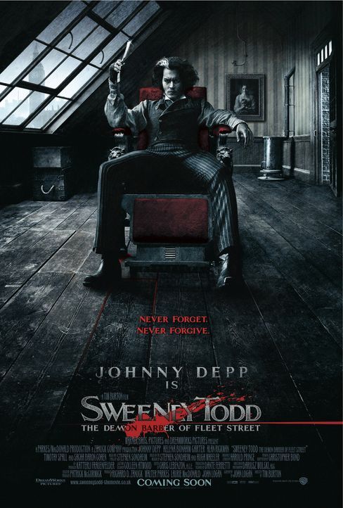 Sweeney Todd - Der teuflische Barbier aus der Fleet Street - Plakatmotiv - Bildquelle: Warner Bros.