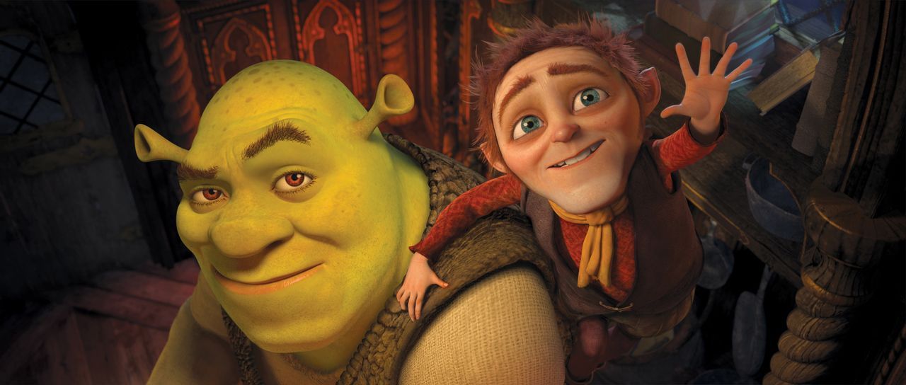 Shrek (l.) hat den Wunsch, sich mal wieder wie ein richtiger Oger zu fühlen und lässt sich dazu überreden, einen Pakt mit dem wortgewandten Rumpelst... - Bildquelle: 2012 DreamWorks Animation LLC. All Rights Reserved.