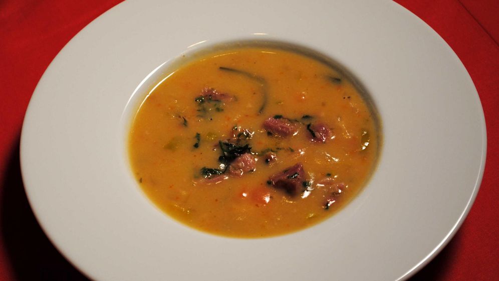 Mediterrane Kartoffelcreme Suppe Mit Spanischer Chorizo Wurst