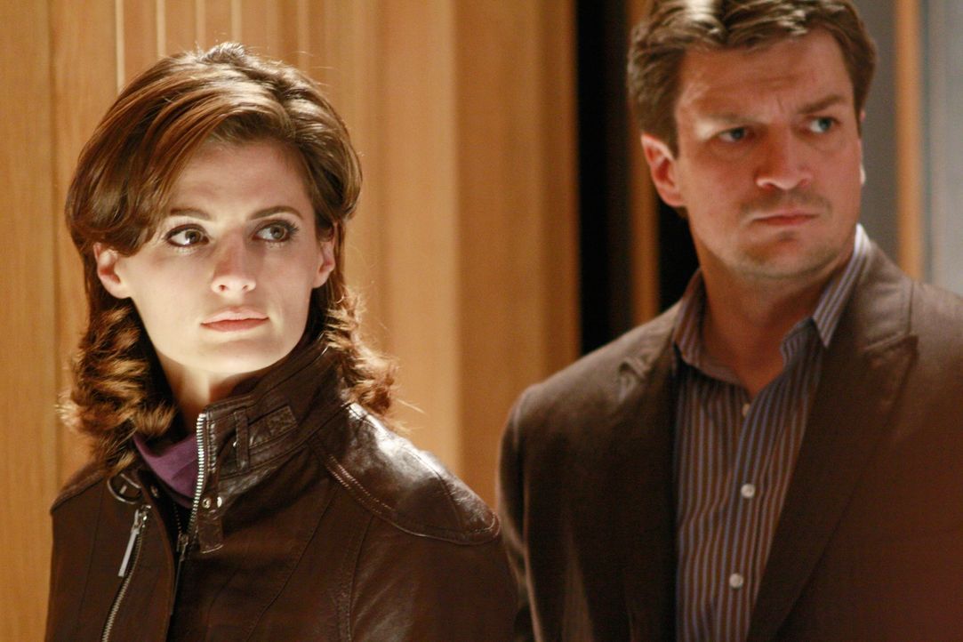 Verfolgen eine heiße Spur: Richard Castle (Nathan Fillion, r.) und Kate Beckett (Stana Katic, l.) - Bildquelle: ABC Studios