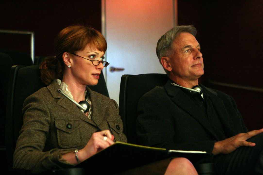 Shepard (Lauren Holly, l.) und Gibbs (Mark Harmon, r.) beobachten Tony bei einem Verhör ... - Bildquelle: TM &   2006 CBS Studios Inc. All Rights Reserved.