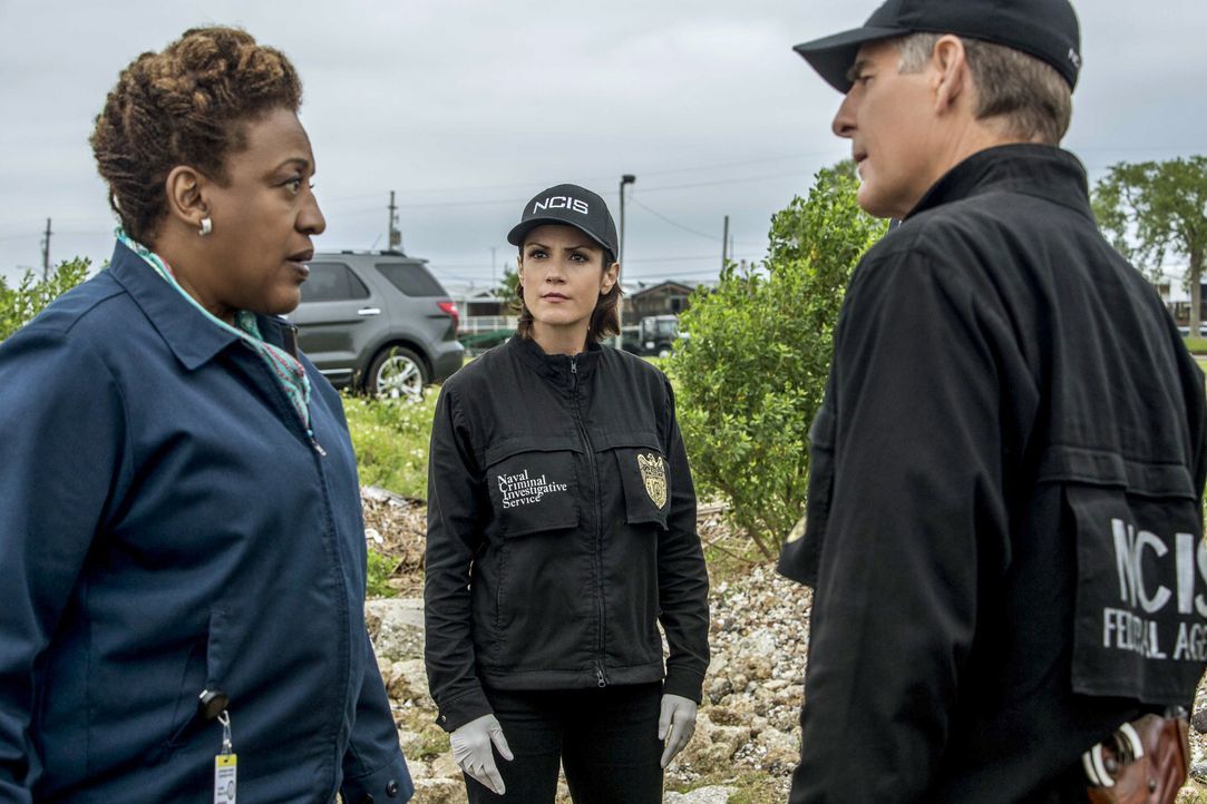 Kann Loretta (CCH Pounder, l.) Brody (Zoe McLellan, M.) und Pride (Scott Bakula, r.) sagen, was den Navy-Taucher Charles Green umgebracht hat? - Bildquelle: Skip Bolen 2016 CBS Broadcasting, Inc. All Rights Reserved / Skip Bolen