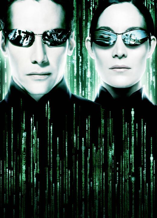 Matrix Reloaded mit Keanu Reeves, l. und Carrie-Anne Moss, r. ... - Bildquelle: Warner Bros.