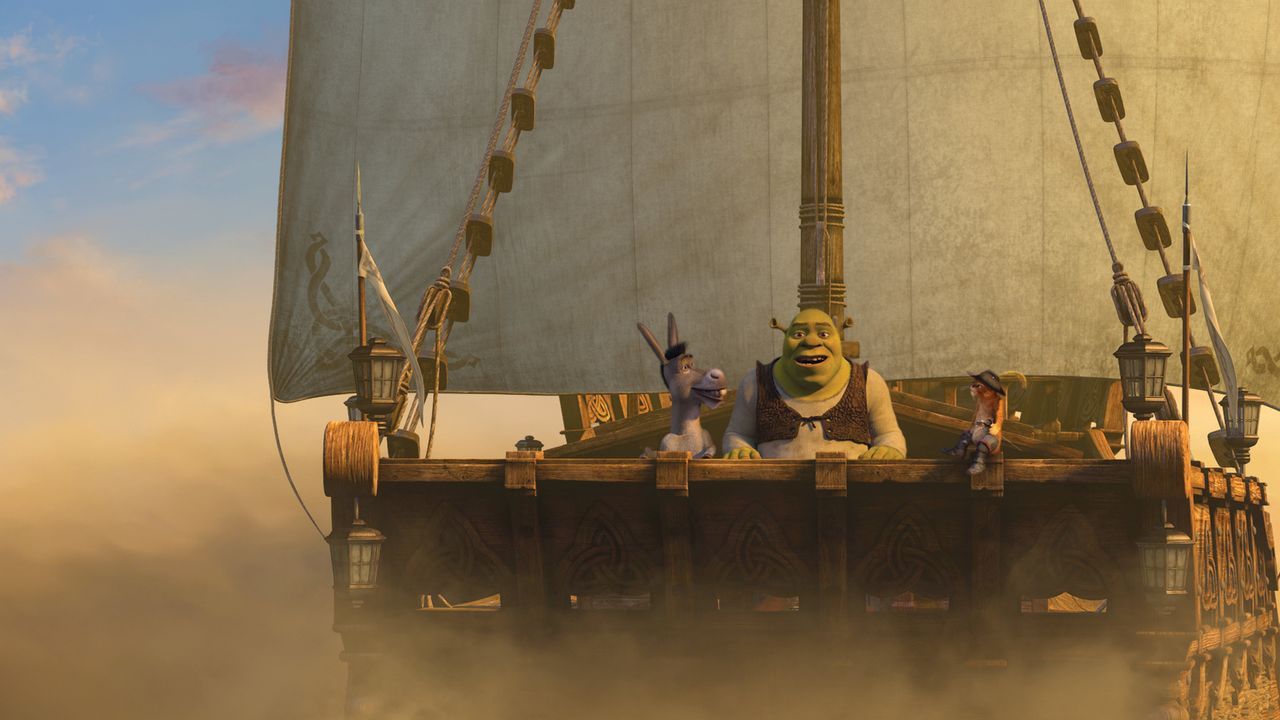 Auf eine lange Reise begeben sich Shrek und seine Freunde, weil das grüne Sumpfmonster partout nicht König werden will, und deshalb einen passenden... - Bildquelle: TM &   2007 Dreamworks Animation LLC