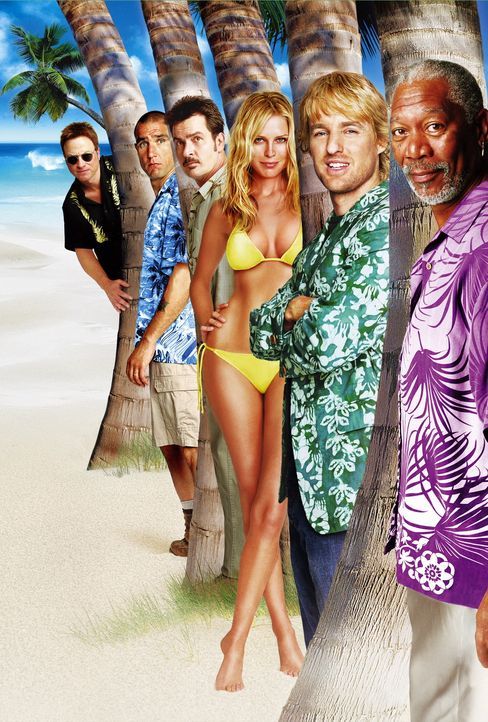 Hawaii Crime Story - (v.l.n.r. Gary Sinise, Winnie Jonesm Charlie Sheen, Sara Foster, Owen Wilson und Morgan Freeman) - Bildquelle: Warner Bros.