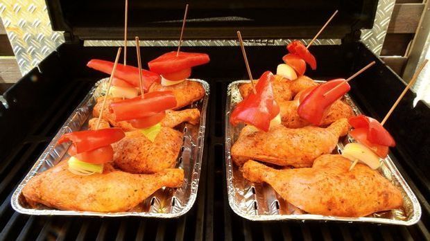 Hühnchen grillen 1