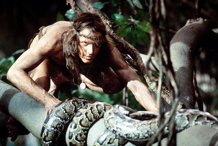 Von den Affen aufgenommen und aufgezogen, entwickelt sich Tarzan (Christopher Lambert) zum Herrscher des Dschungels. Wie seine Ziehfamilie schwingt... - Bildquelle: Warner Bros.