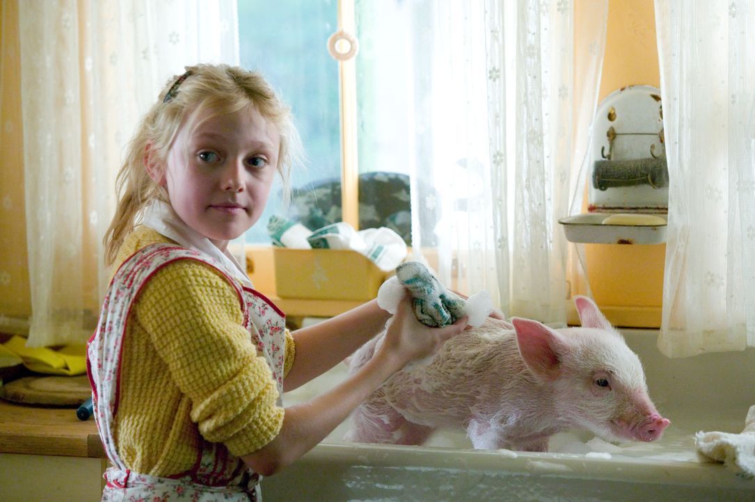 So ein kleines Schwein kann natürlich nicht wissen, wie man sich nach dem Toben im Schlamm wieder sauber bekommt. Glücklicherweise weiß Fern (Dakota... - Bildquelle: © CBS International Television (ehem: Paramount Pictures International)