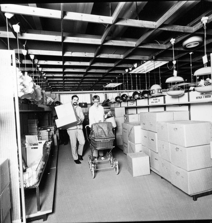 IKEA Kungens Kurva Beleuchtungsabteilung 1970 